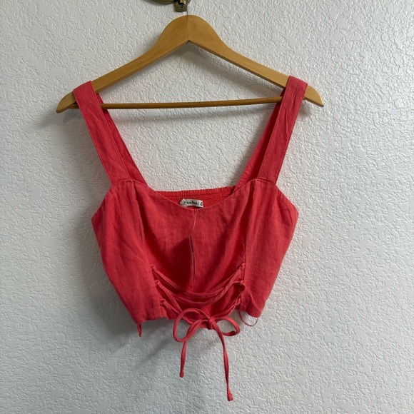 Abercrombie lace up crop top size medium - Picture 1 of 3